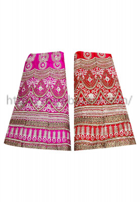 Golden pure katan wedding lehenga