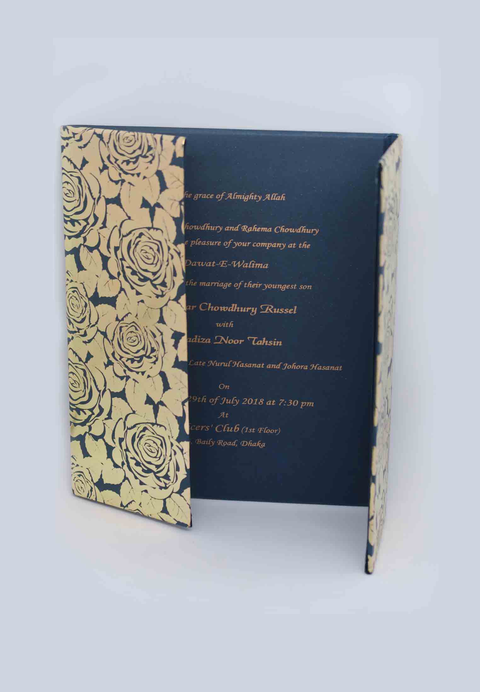 Folding style invitation card