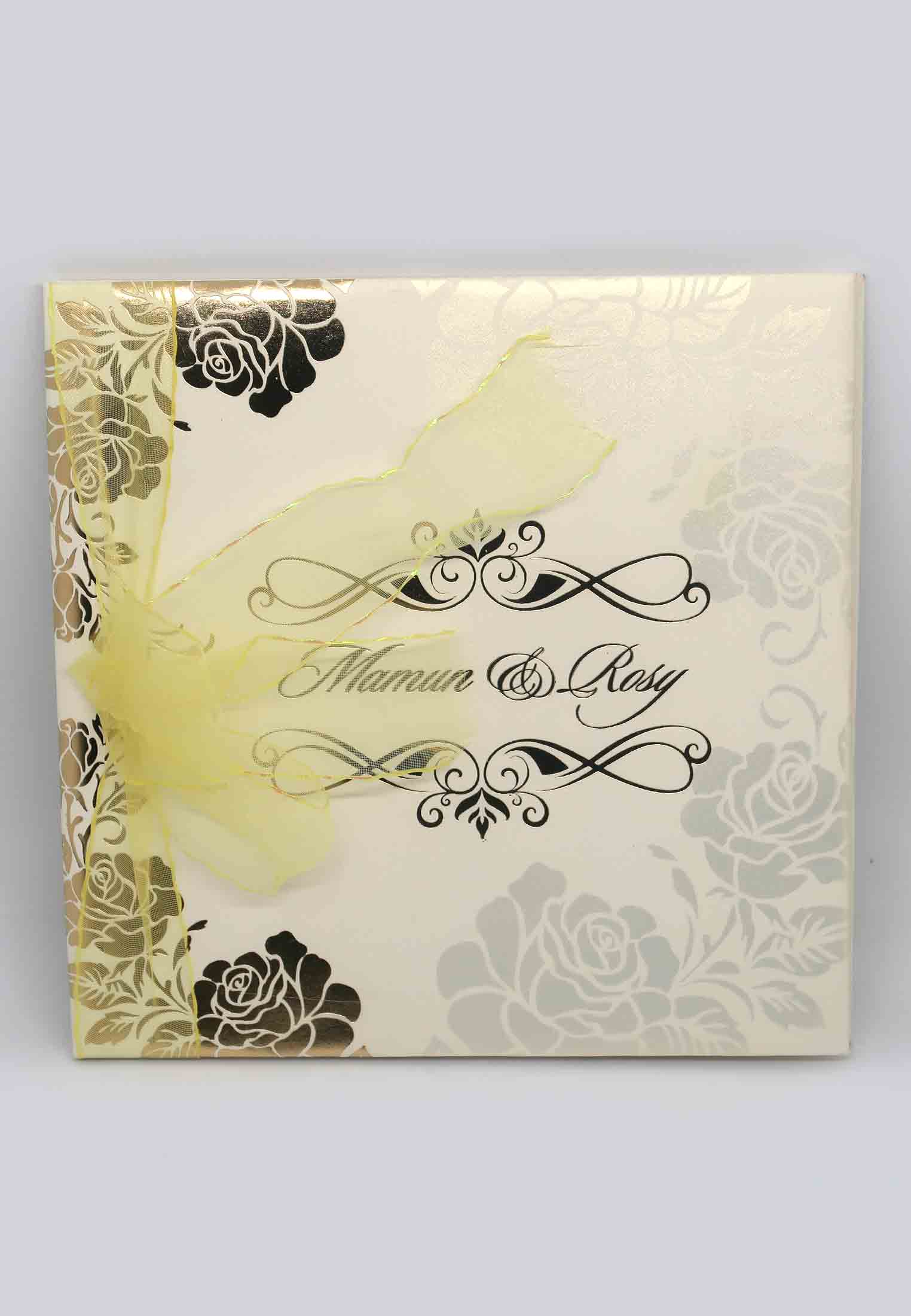 Folding style wedding invitation card
