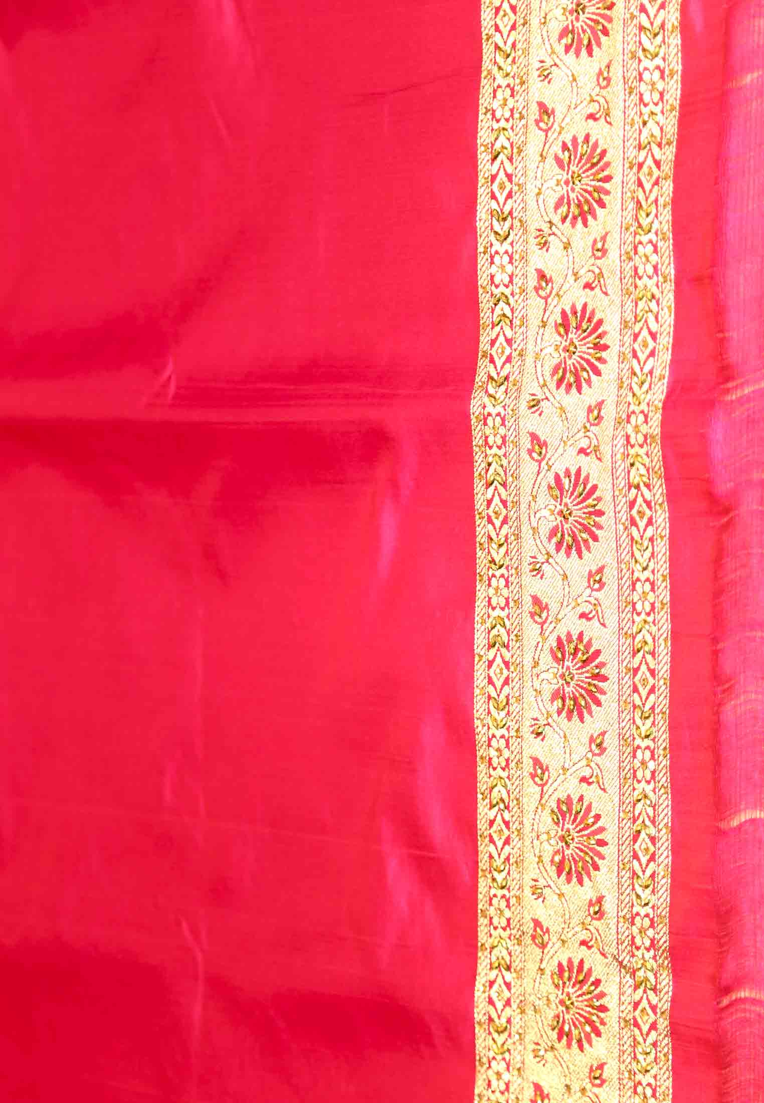 Golden katan jori stone benarashi saree