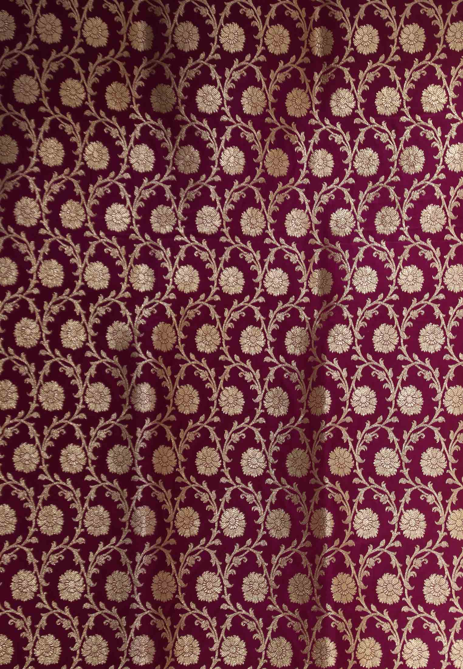 Purple katan jori mina benarashi saree
