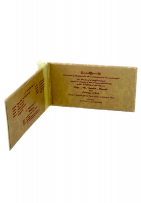 Golden covered Invitation Card