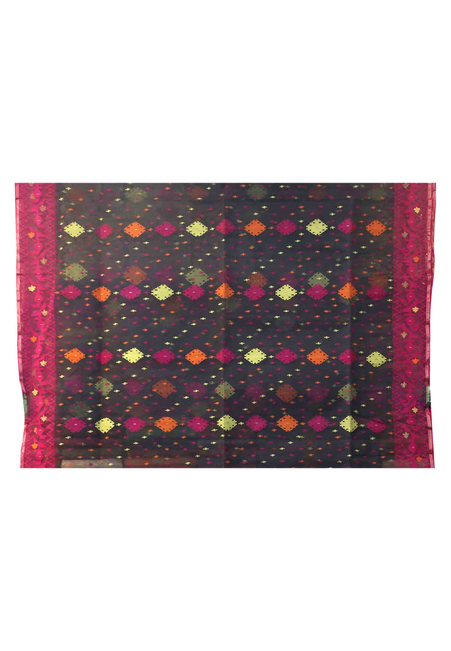 Half silk thread work saree