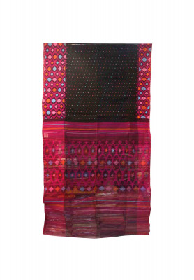 Multi color half silk party saree