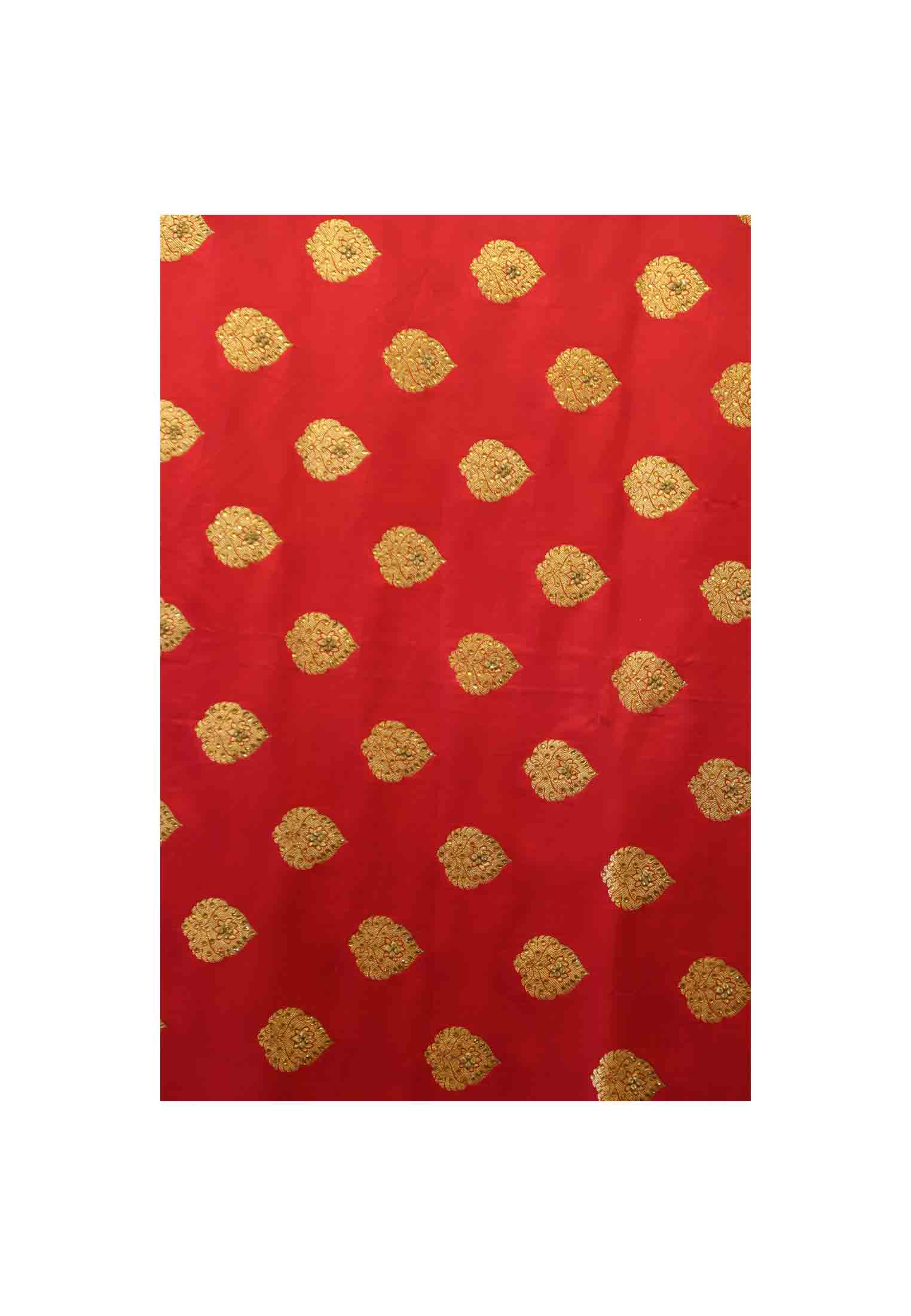 Magenta stone jori work benarasi saree