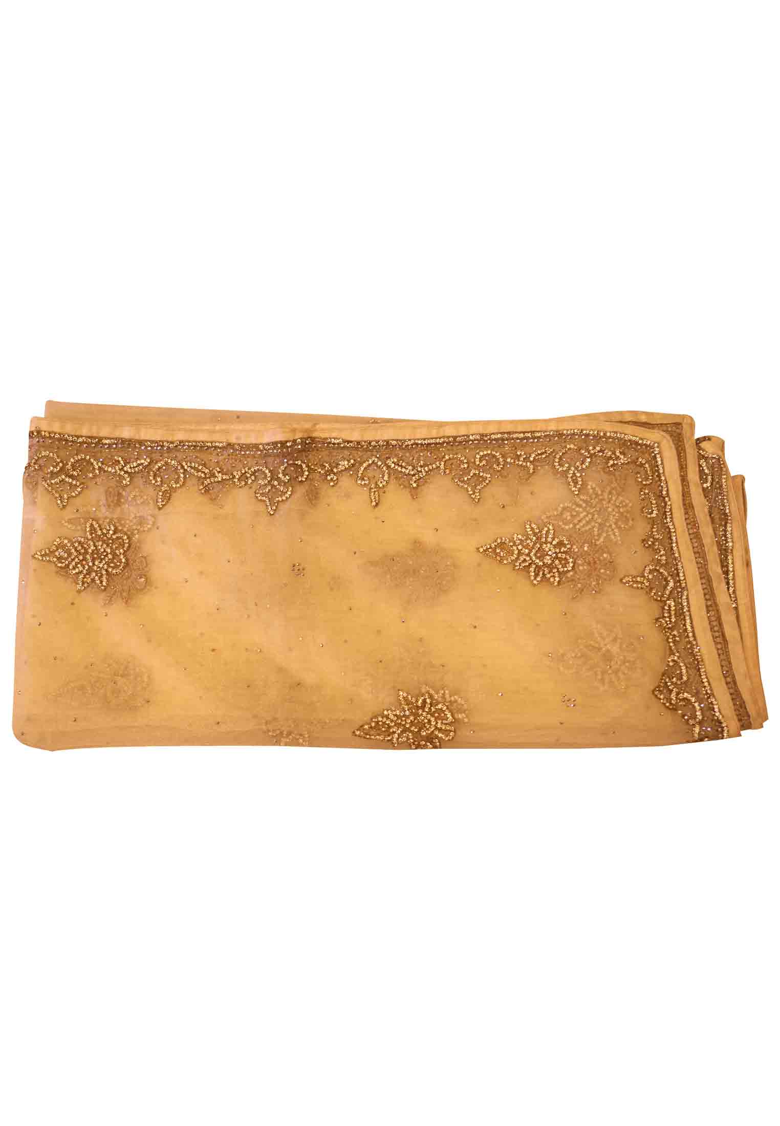 Italian crafts royal stone wedding saree