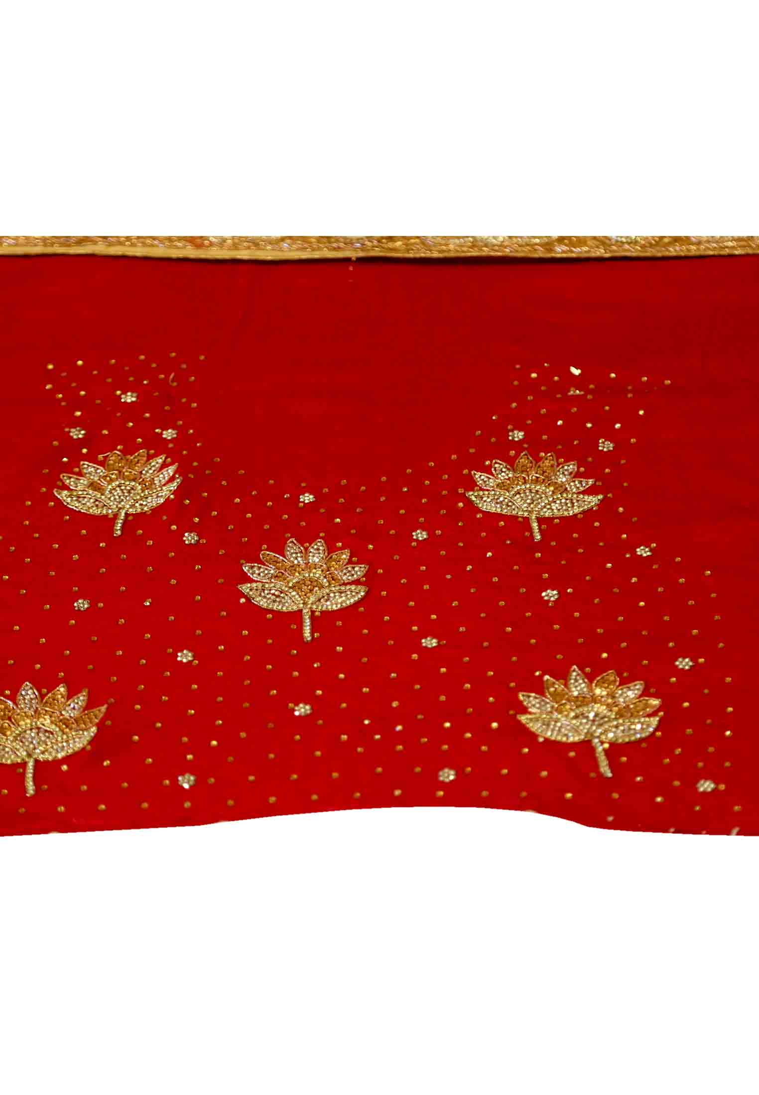 Magenta italian crafts wedding saree