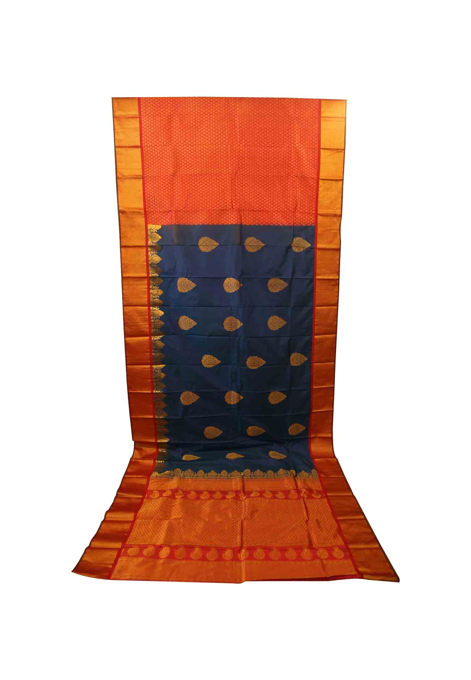 Katan jori work half kanjivaram saree