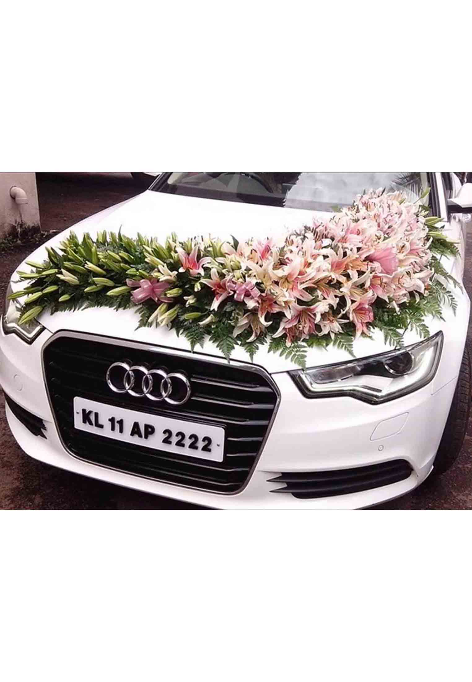 Beautiful lily car decoration
