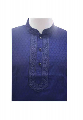 Blue Cotton Panjabi