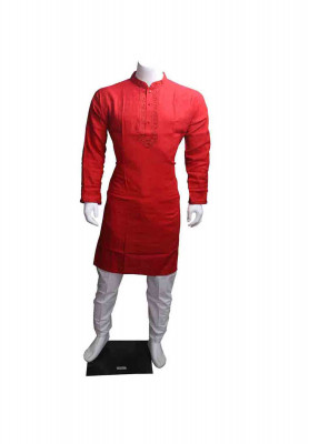 Red Cotton Panjabi