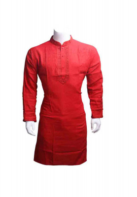Red Cotton Panjabi