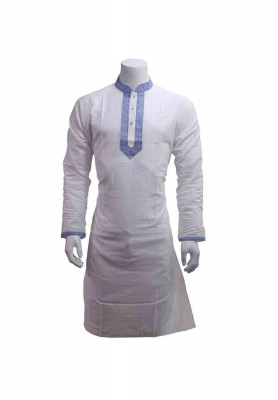 White Cotton Panjabi