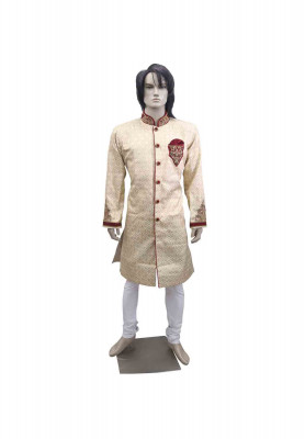 Katan Sherwani with Stone Work