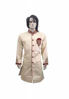 Katan Sherwani with Stone Work