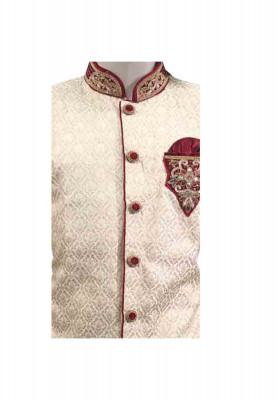 Katan Sherwani with Stone Work