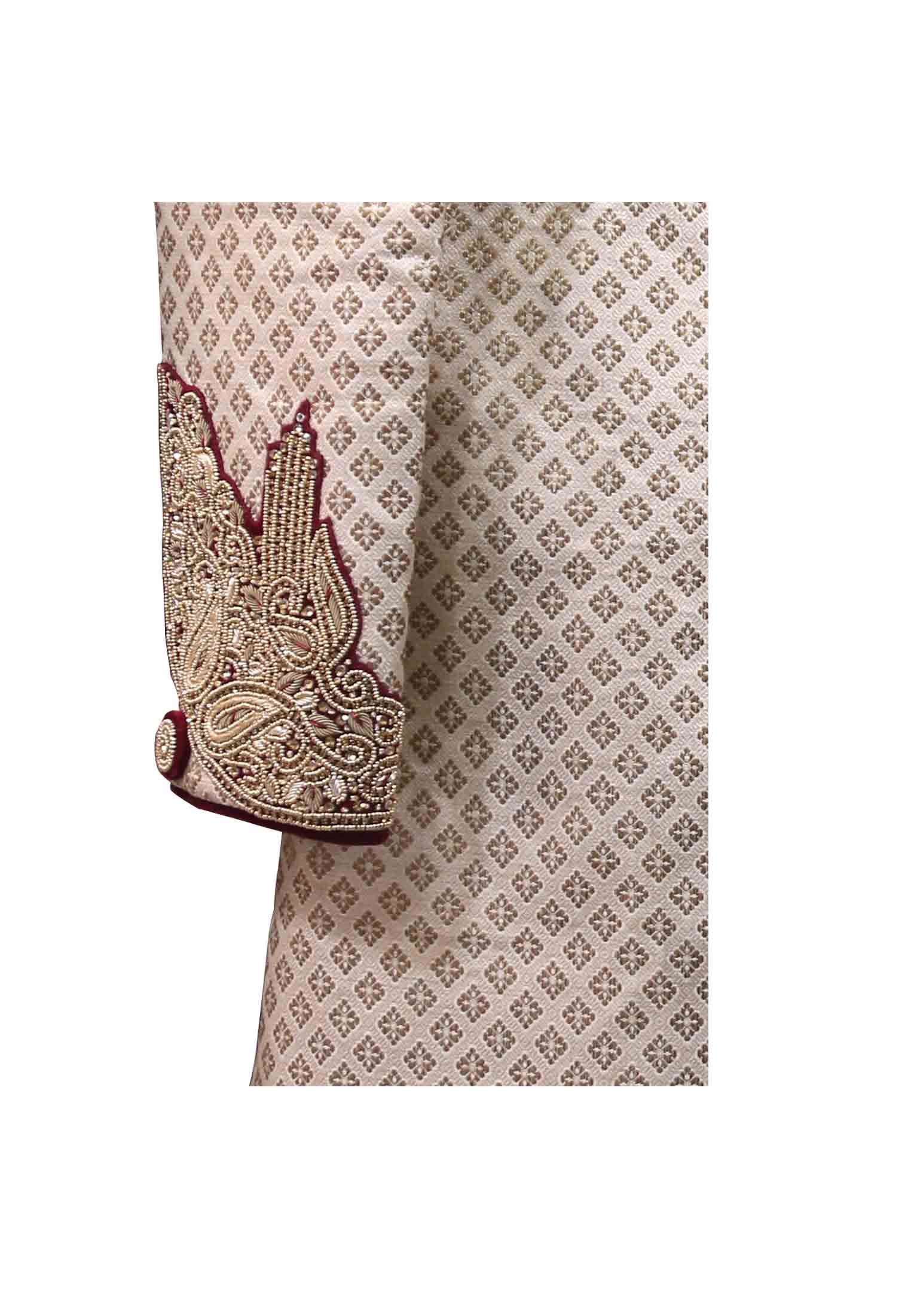 Katan Sherwani with Stone Work