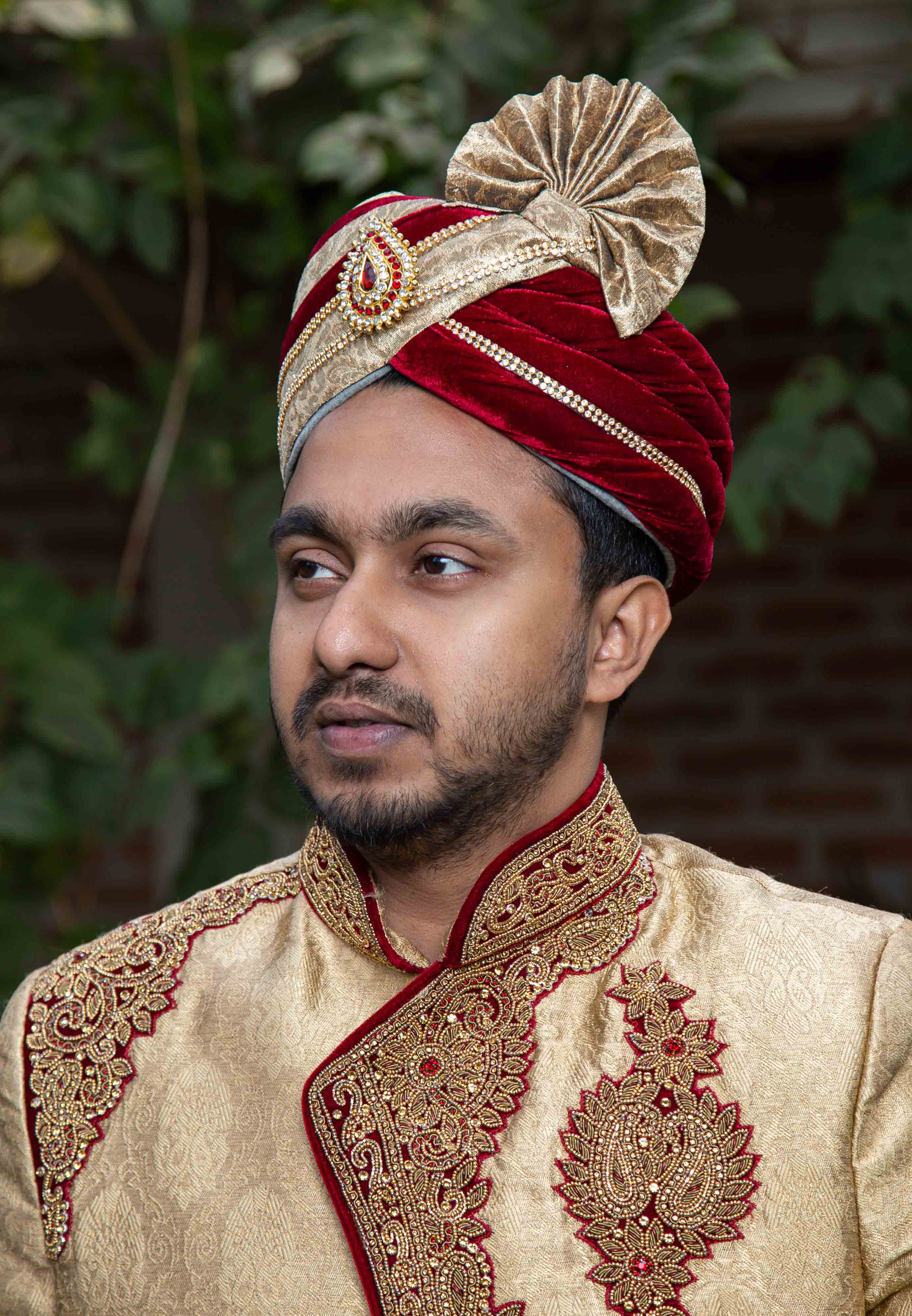 Golden Color Sherwani for Rent