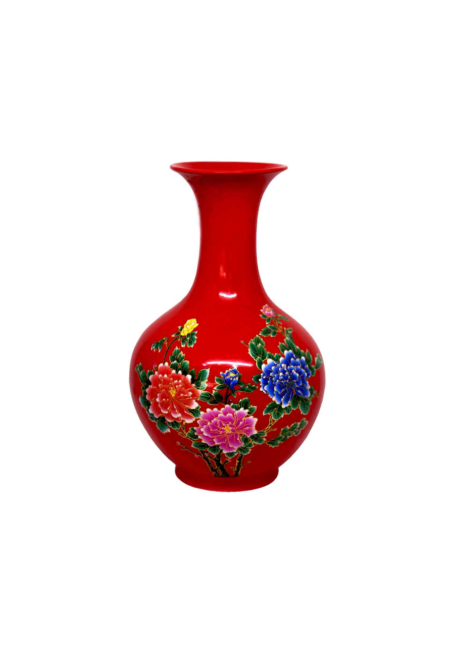 Red Flower Vase