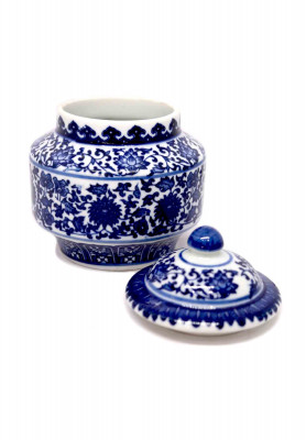Blue and White Candy Pot