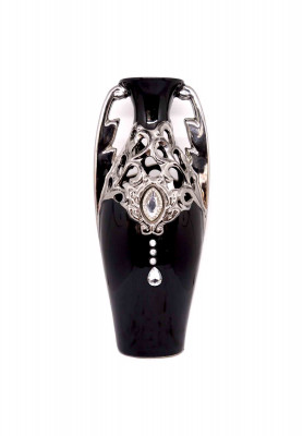 Black and Silver Flower Vase