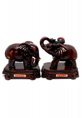 2-piece elephant shaped showpiece