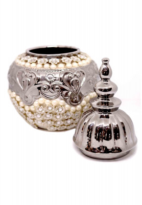 Floral design decorated Candy pot 