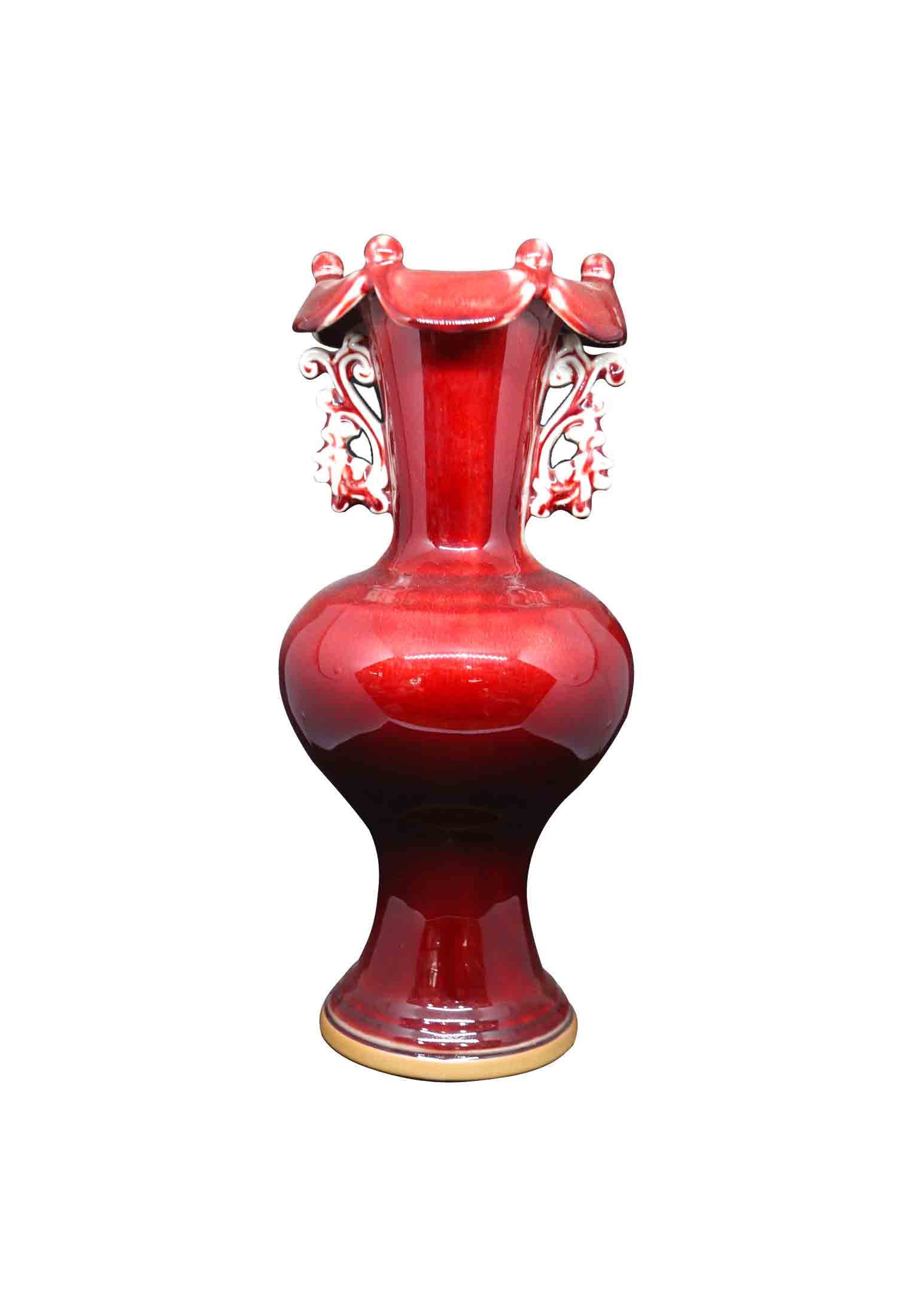 Dark maroon Floral Flower vase