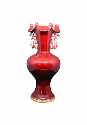 Dark maroon Floral  Flower vase 