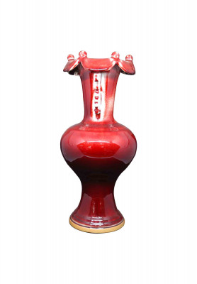 Dark maroon Floral  Flower vase 