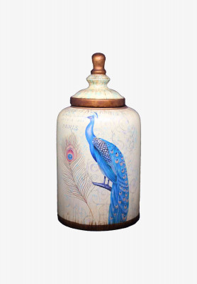 Blue peacock Candy pot