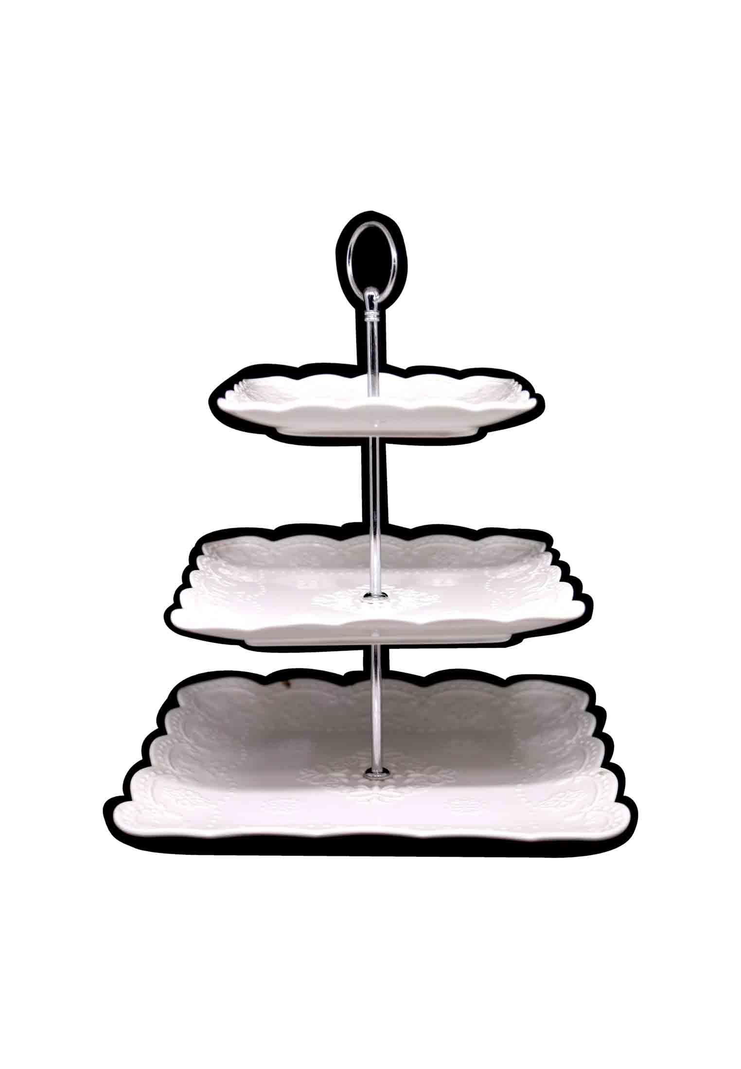 Three step cake stand.