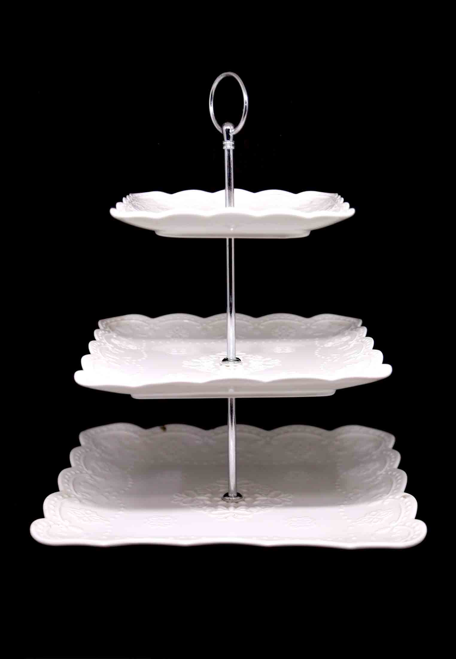 Three step cake stand.