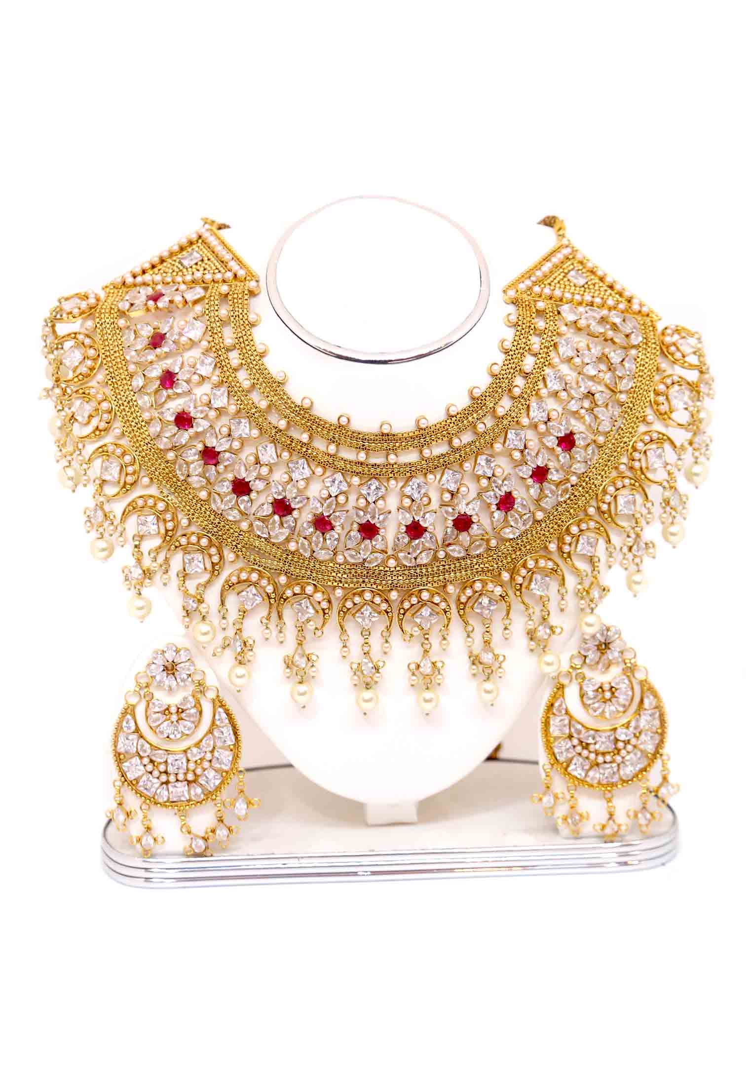 Gold Plated Jarwa Necklace