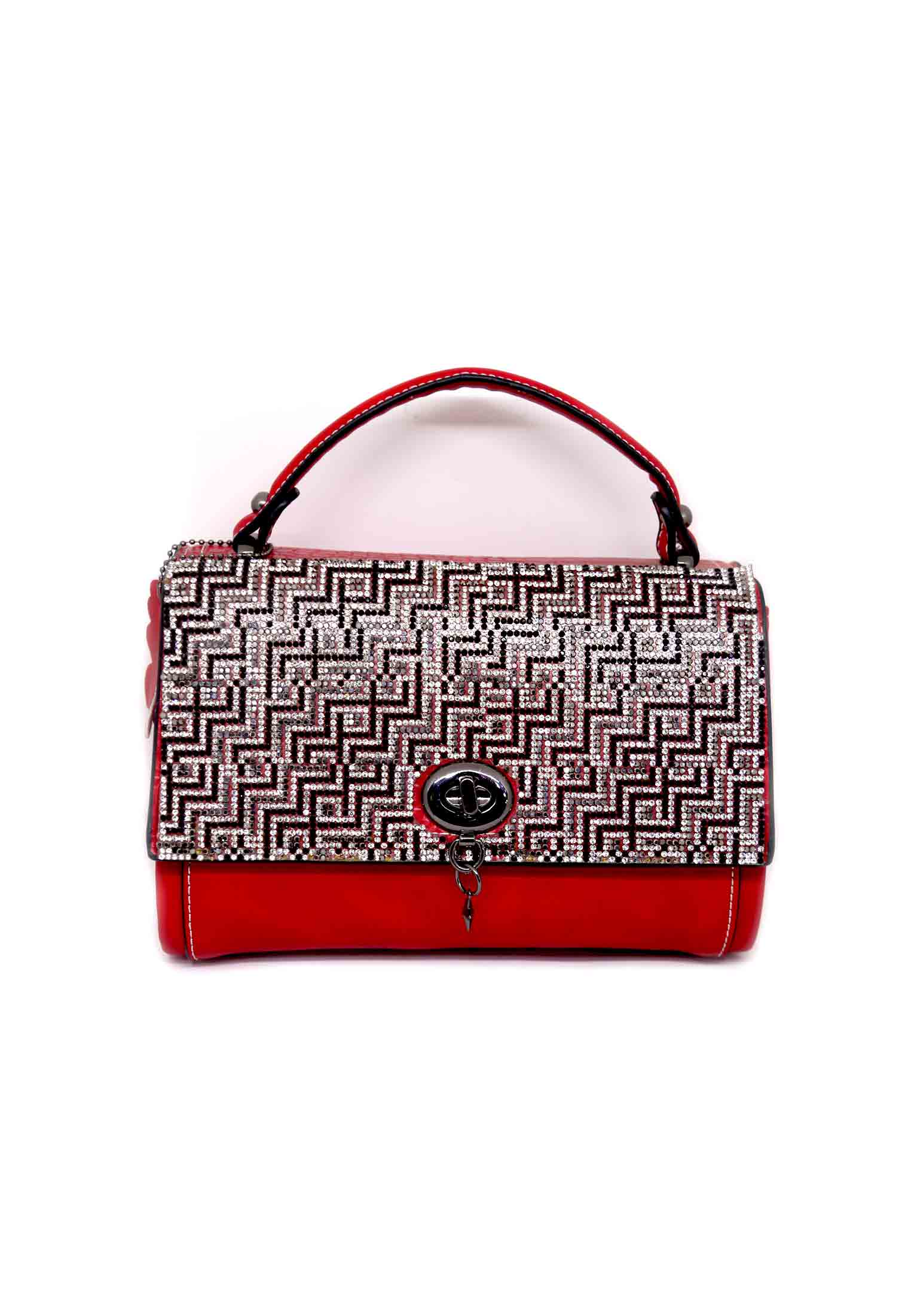 Red Color Artificial leather  Party Purse