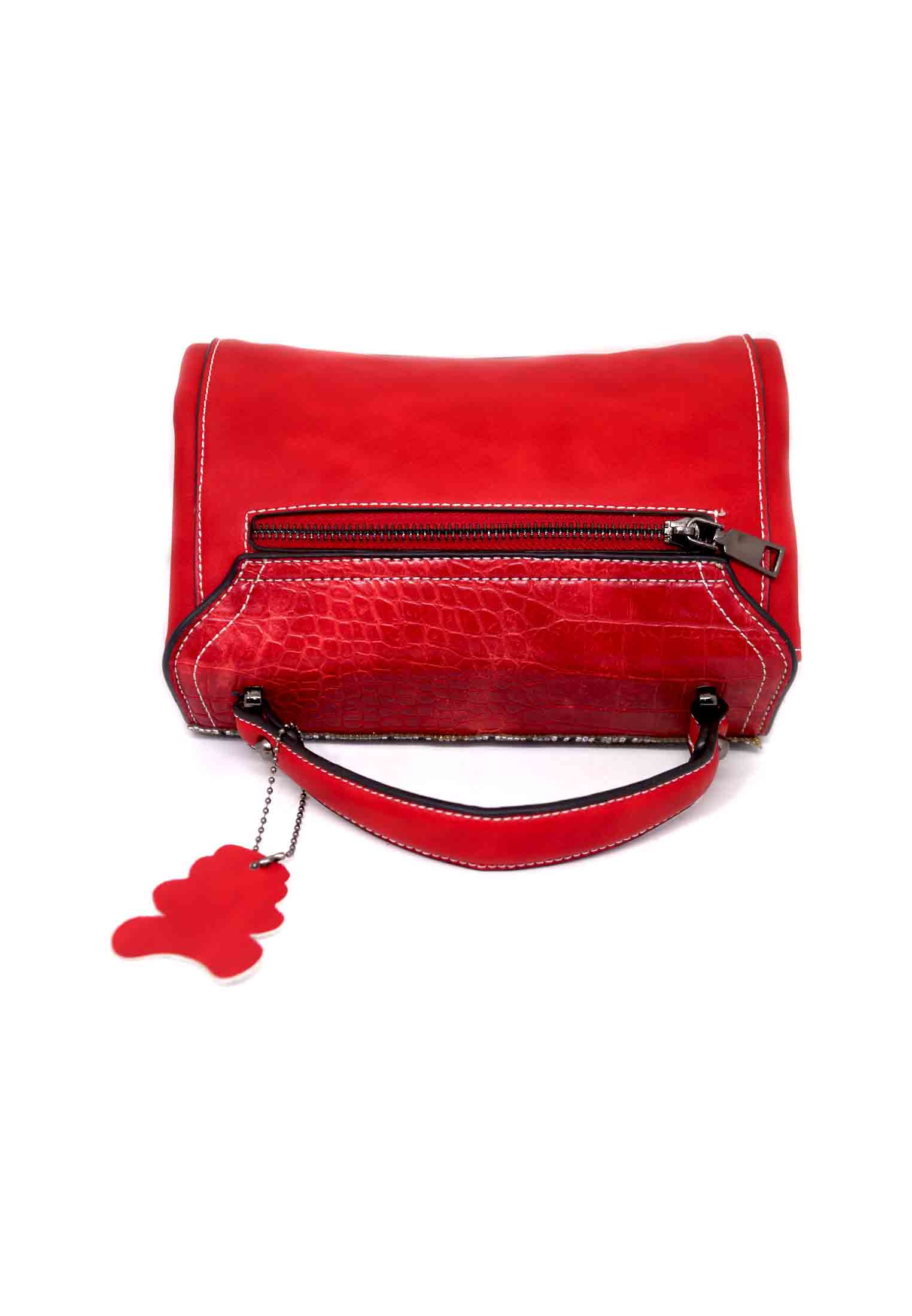 Red Color Artificial leather  Party Purse