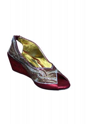 Maroon Dorse Heel Shoes