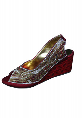 Maroon Dorse Heel Shoes