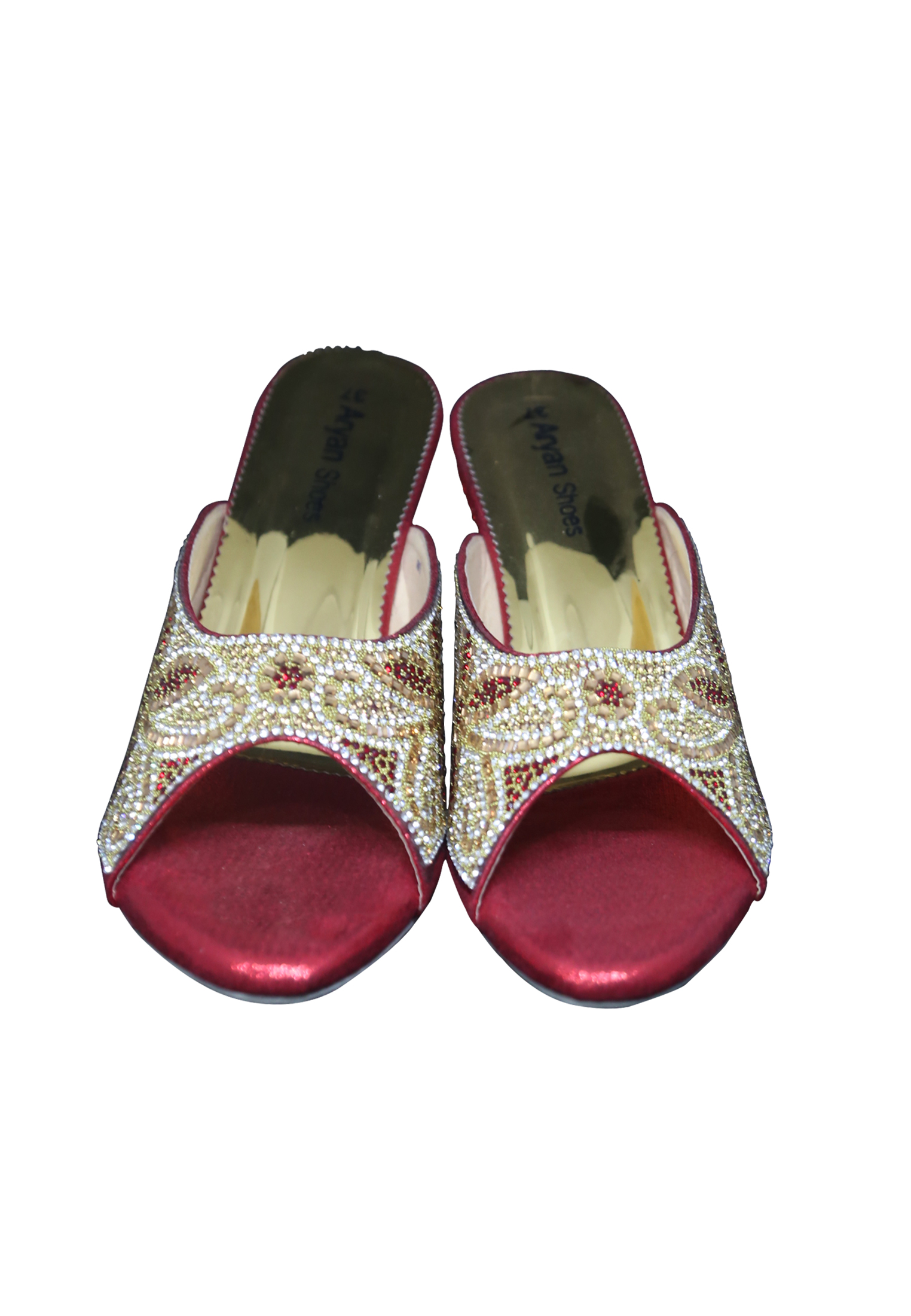 Maroon and Golden Dorse Heel
