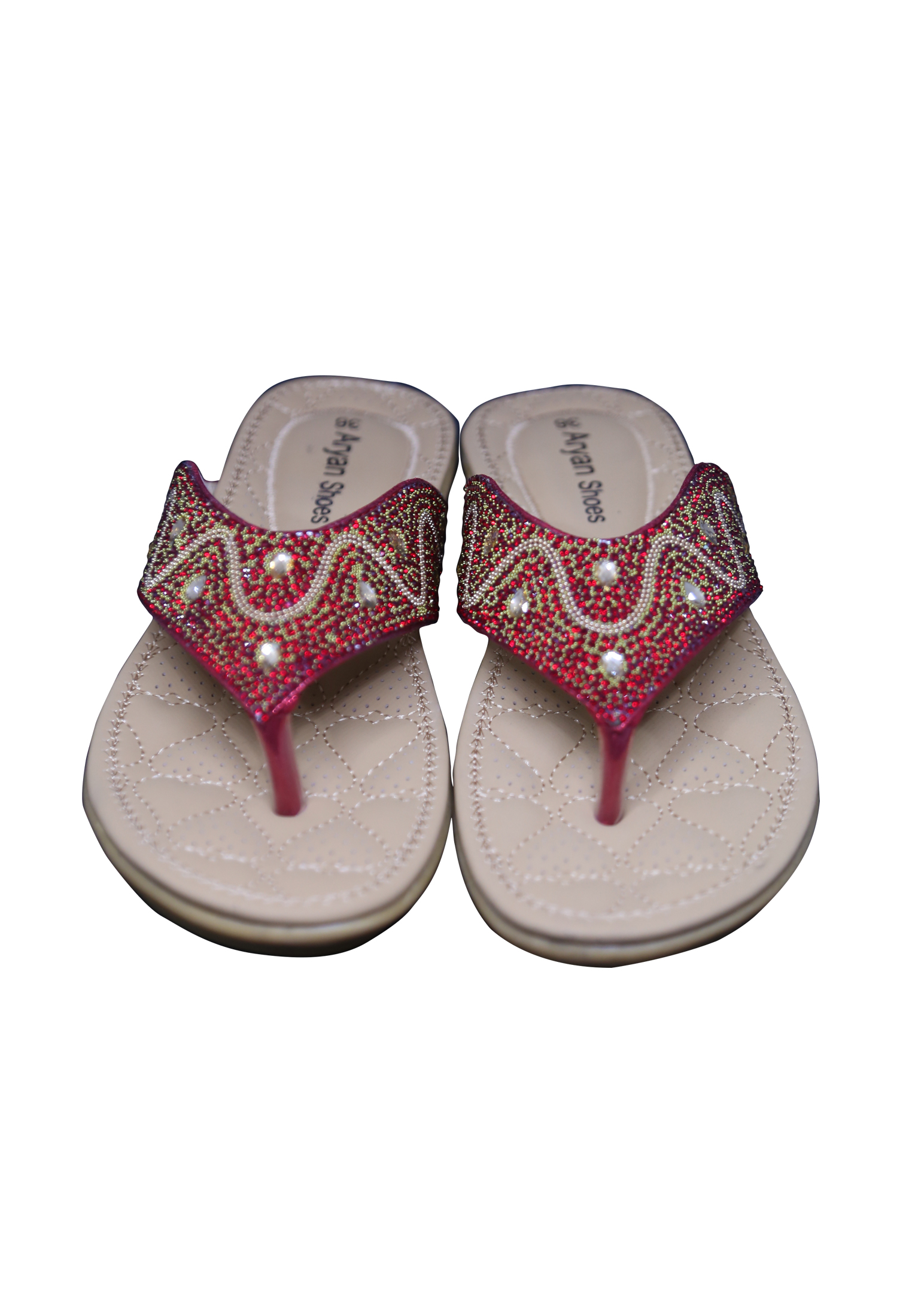 Maroon Flat Heel Shoes