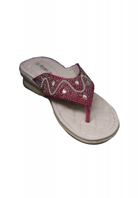 Maroon Flat Heel Shoes