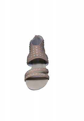 Cream Colored Box Heel Shoes