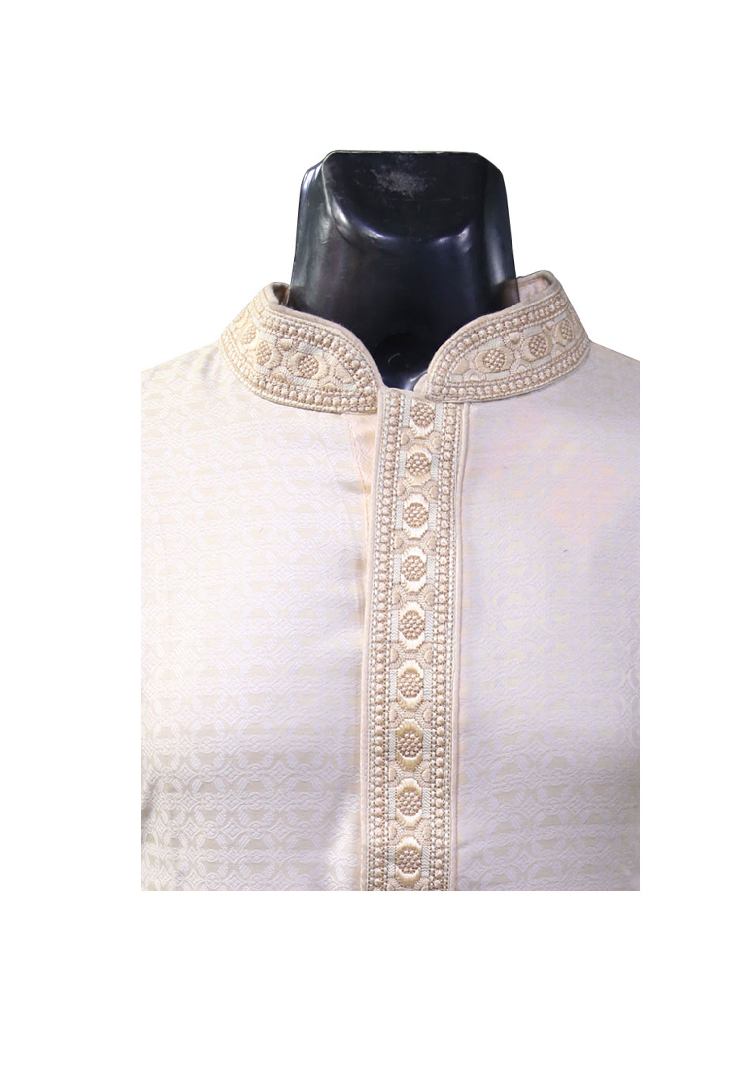 Off-White Soft Katan Panjabi