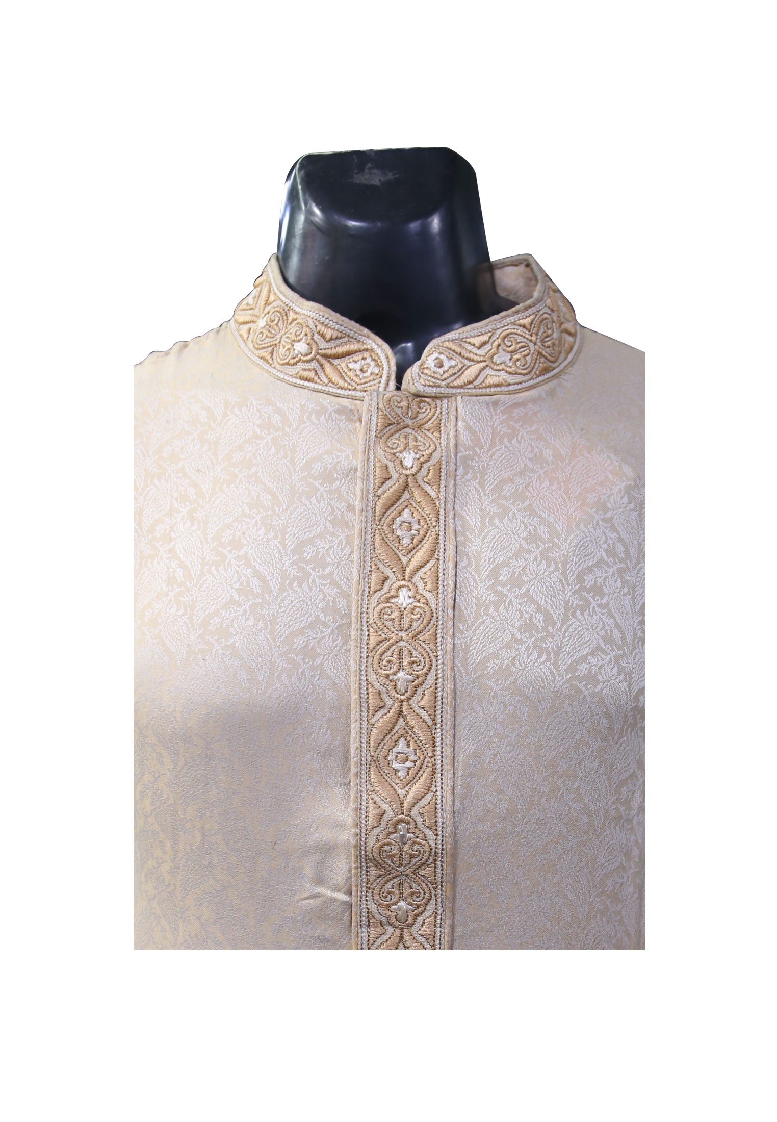 Golden Colored Soft Katan Panjabi
