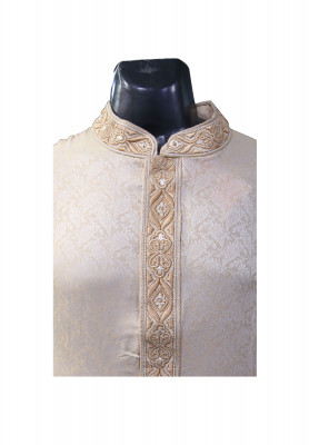 Golden Colored Soft Katan Panjabi