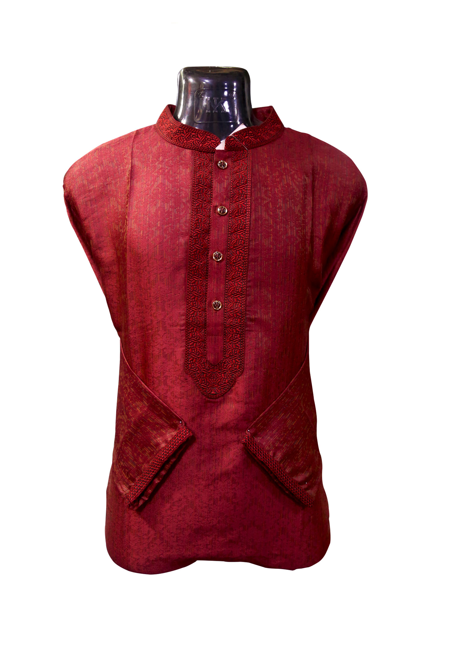 Maroon Colored Katan Panjabi