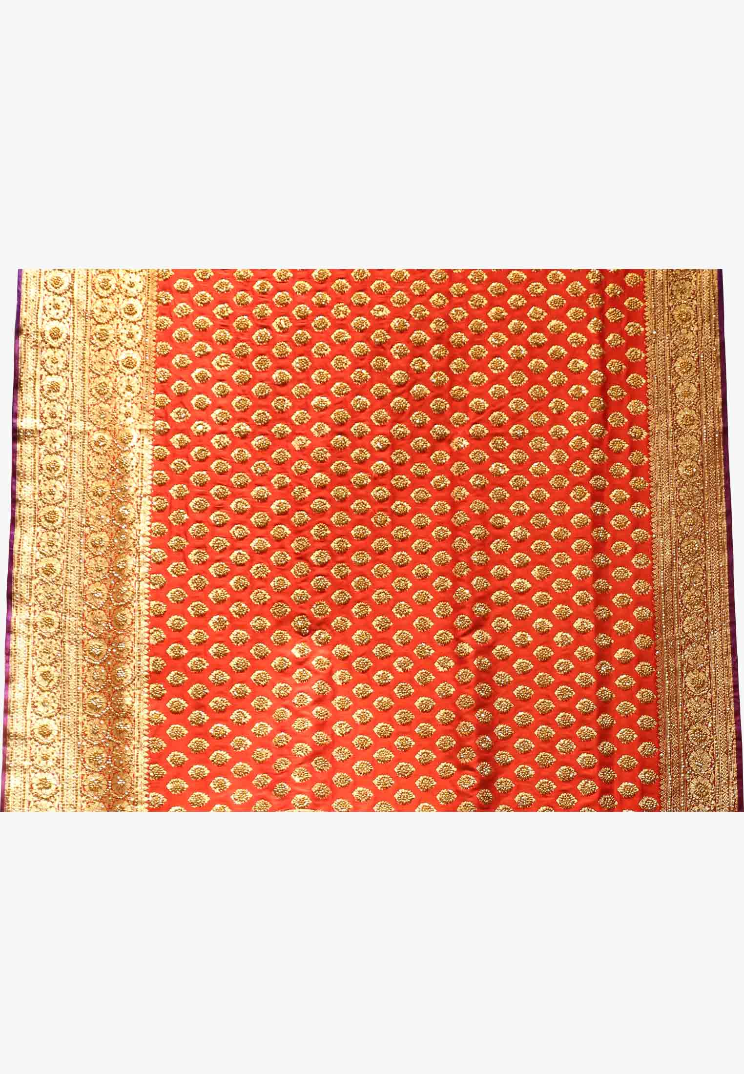 Red and Golden Benarasi Saree