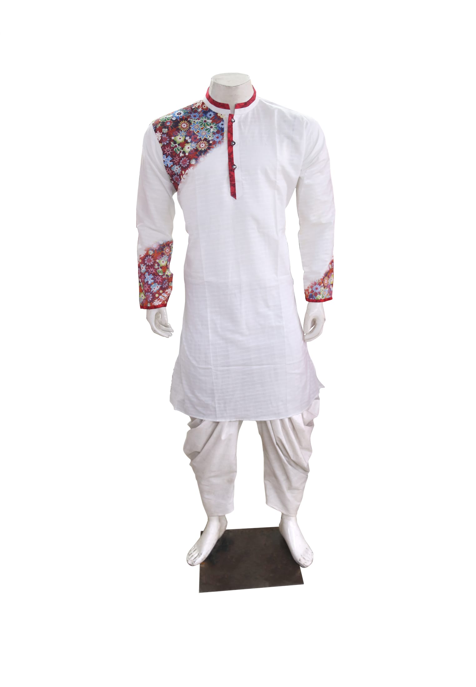 Block Printed Cotton Panjabi