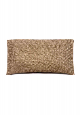 Coffee Colored Jute Purse