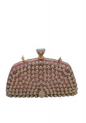 Glittering Pink Bridal Purse